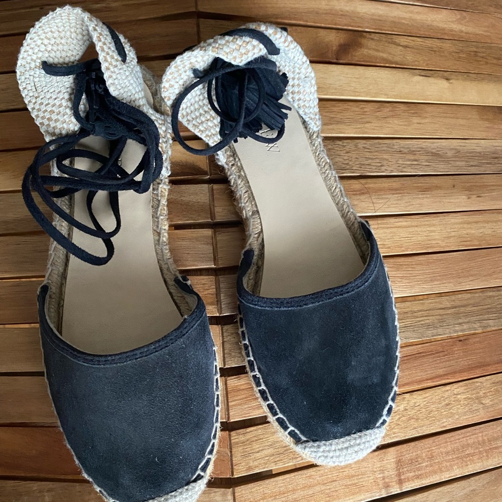 J. Crew Dark Blue Espadrille Flats